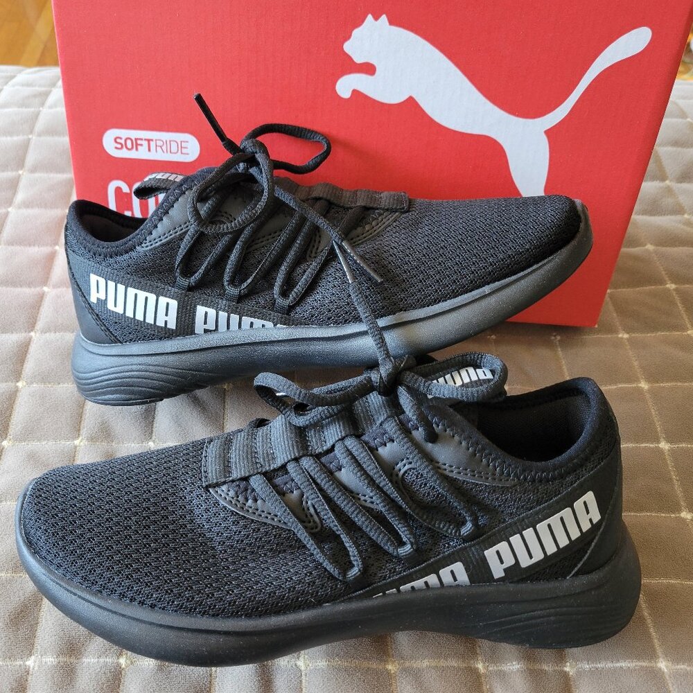 Puma Black SoftRide Lifting Sneakers